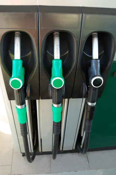 stock image Gas nozzles at the gas station