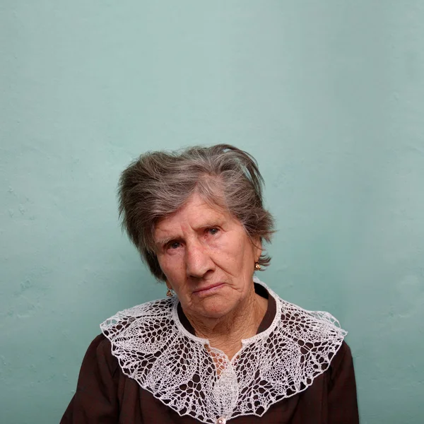 Wanita Tua Yang Menyedihkan — Stok Foto
