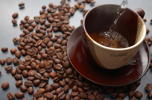 Produkcja kawy — Zdjęcie stockowe
