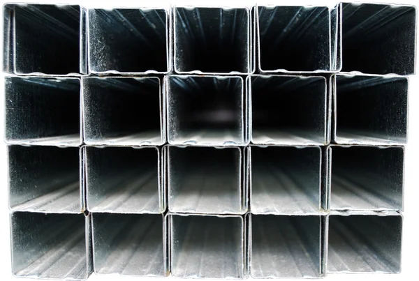 Byggnadsmaterial Metallic Profil Stockfoto