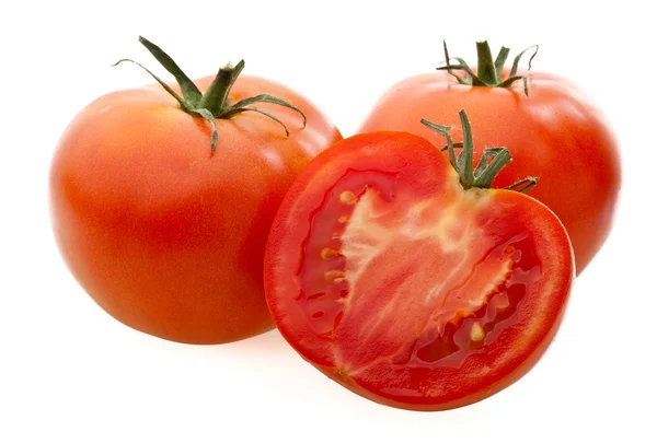 Pomodori Sfondo Bianco Antiossidanti Semplici Efficaci — Foto Stock
