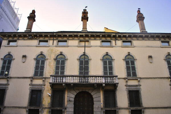 Historic buildings in the city center of Verona