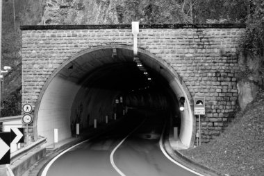 Road tunnel clipart