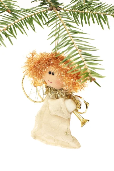 Anjo, decoração de árvore de Natal — Fotografia de Stock