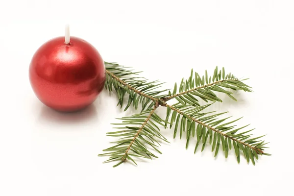 Christmas ornament, candle sphere — Stock Photo, Image