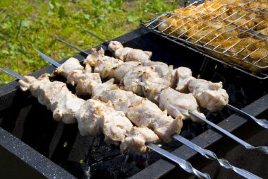 Izgarada şiş kebap