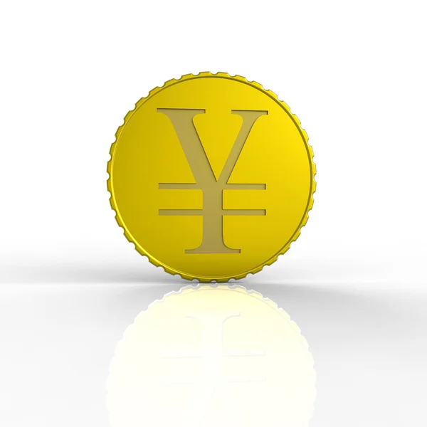 3d yen coin — Stock Photo, Image