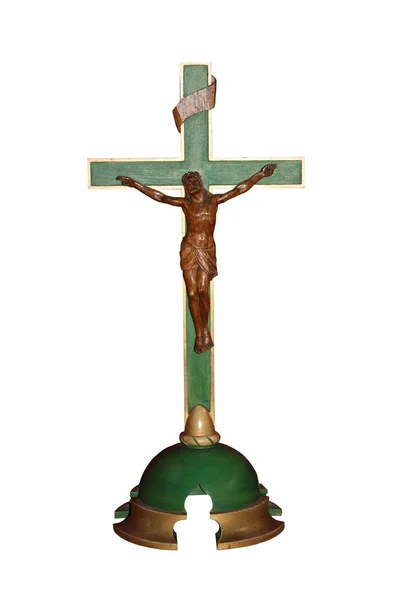 Wooden Cross Depicting Crucifixion Jesus — Stock Photo, Image