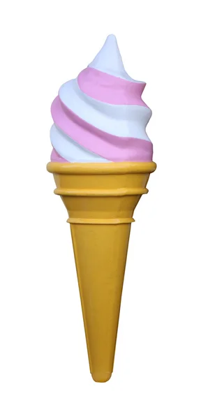 Modell Egy Lágy Fagylalt Tölcsér — Stock Fotó