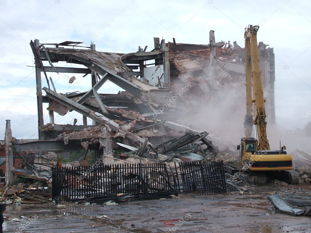 A Building in the Process of Being Demolished.