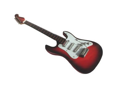 Red Guitar clipart