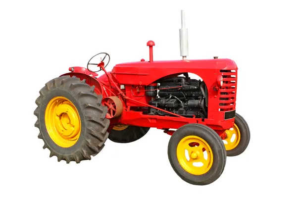 Червоний трактор — стокове фото