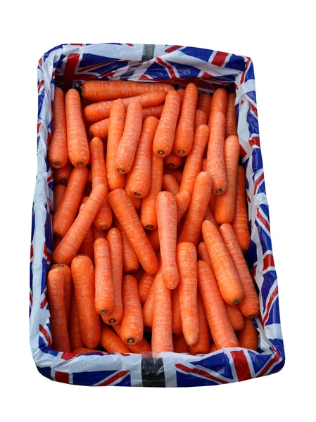 Schachtel Karotten. — Stockfoto