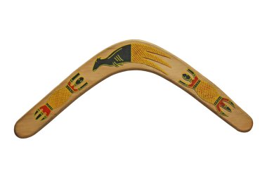 Wooden Boomerang. clipart