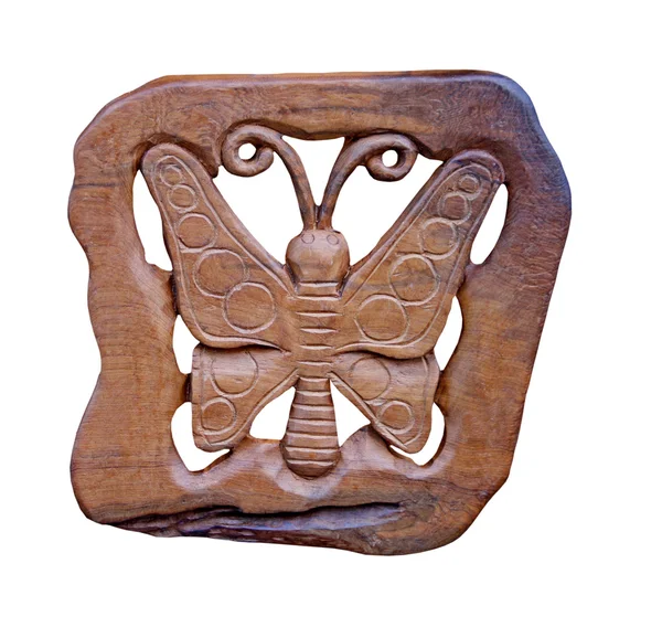Dřevěný motýl — Stock fotografie