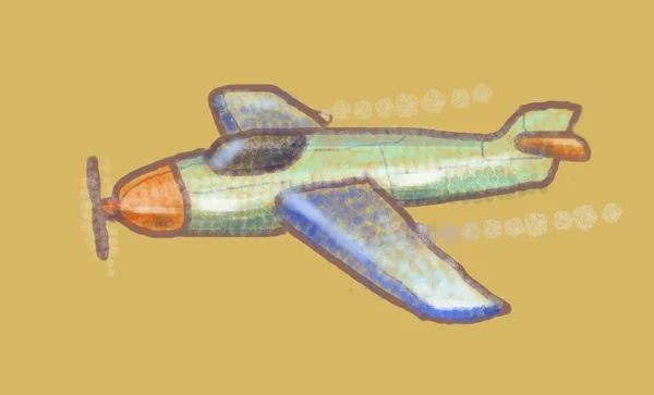 Boyalı uçak — Stok fotoğraf