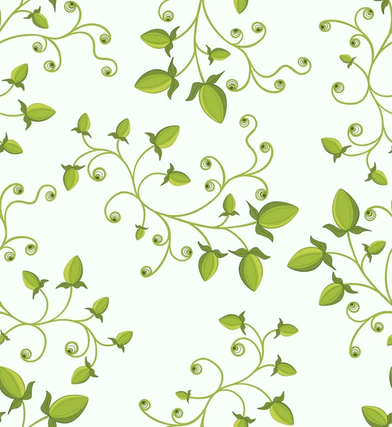 Patrón floral verde sin costuras — Vector de stock
