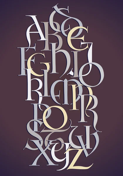 Lombard alfabe kompozisyon — Stok Vektör