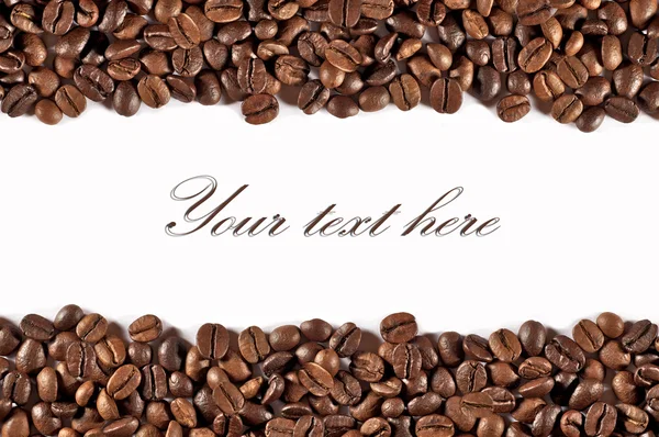 Čerstvá Kávová Zrna Horizontální Kopírovat Prostor — Stock fotografie