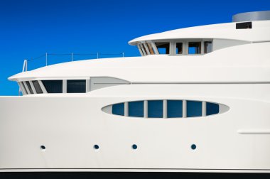 Luxury mega yacht clipart