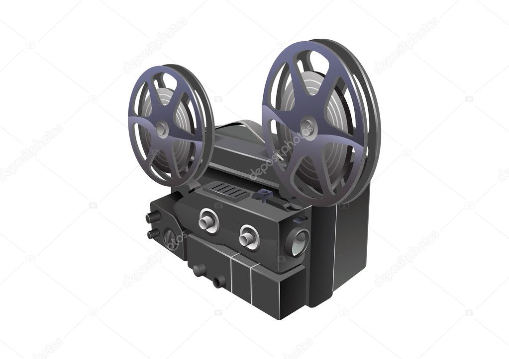 Realistic film projector