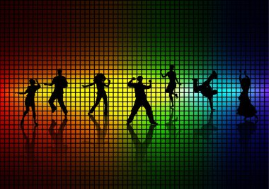 dance a disco. clipart