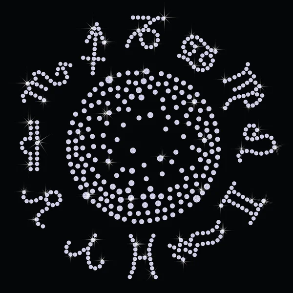 Diamant signes du zodiaque — Image vectorielle