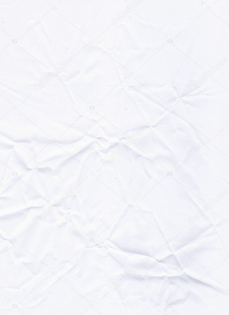 Crumpled white empty paper background (high-detailed texture)