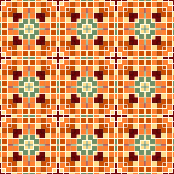 Vettore Senza Soluzione Continuità Colorato Sfondo Ornamentale Mosaico — Vettoriale Stock