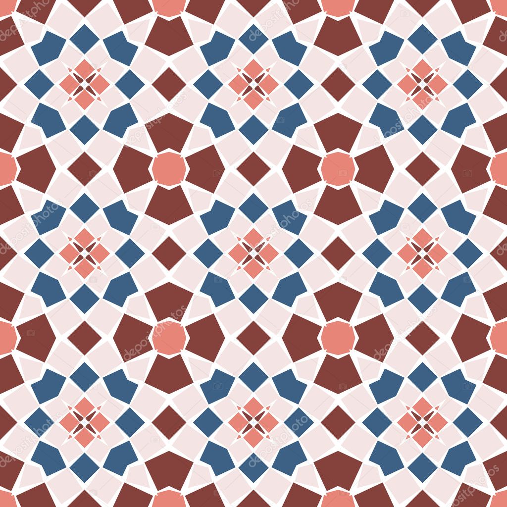 Vector seamless colourful ornamental background made of mosaic. See MORE VECTOR BACKGROUNDS in my portfolio.