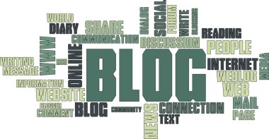 BLOG wordcloud background. See more in my portfolio. clipart