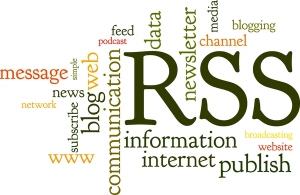RSS-feed word cloud — Stockvector