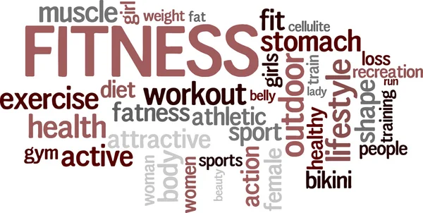 Nuage de mots "Fitness " — Image vectorielle