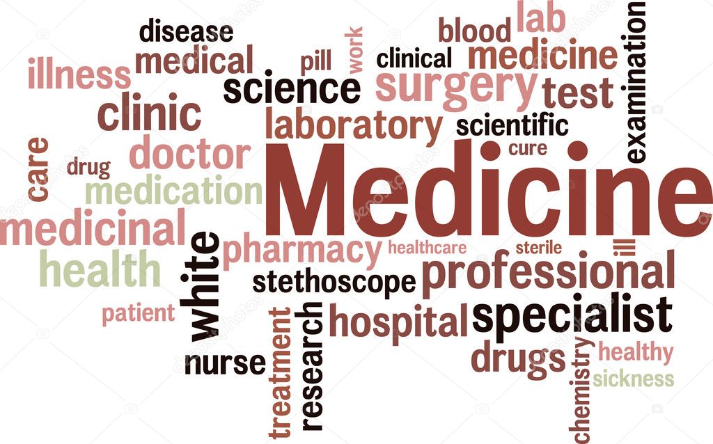 Medical word cloud background. See more in my portfolio.