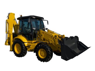 New yellow tractor clipart