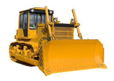 New yellow bulldozer clipart