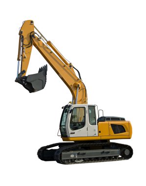 New yellow excavator clipart