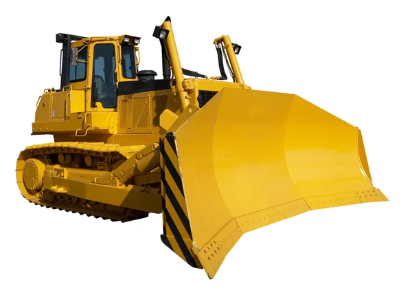 Novo bulldozer amarelo — Fotografia de Stock