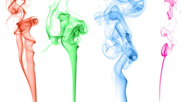 Algumas formas de fumaça colorida — Fotografia de Stock