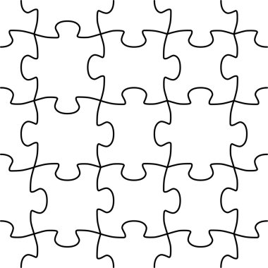 Seamless vector puzzle shape clipart