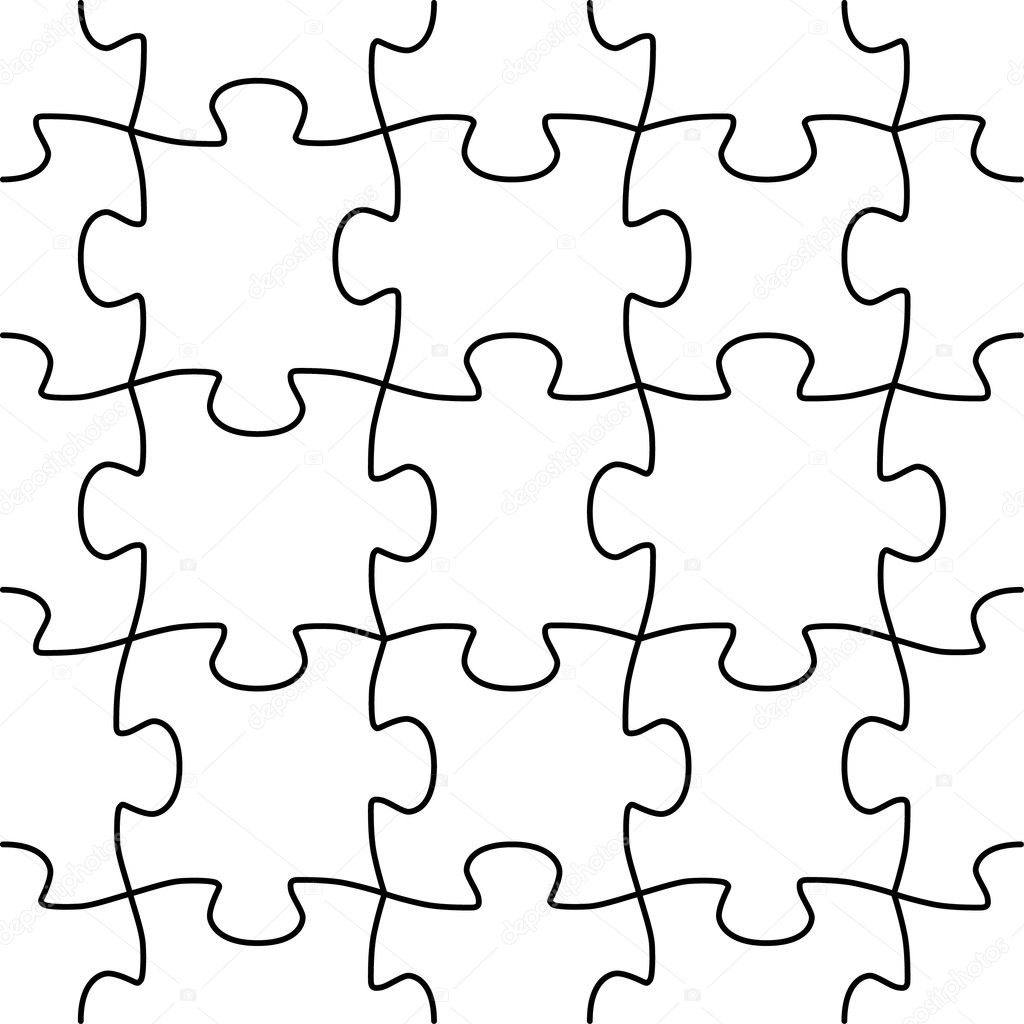 Seamless vector puzzle shape