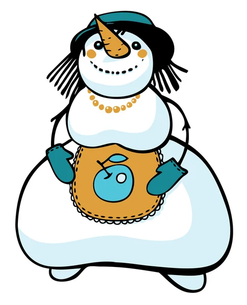 Donna di neve — Vettoriale Stock