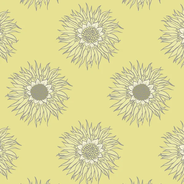 Sonnenblumen. nahtloses Muster — Stockvektor