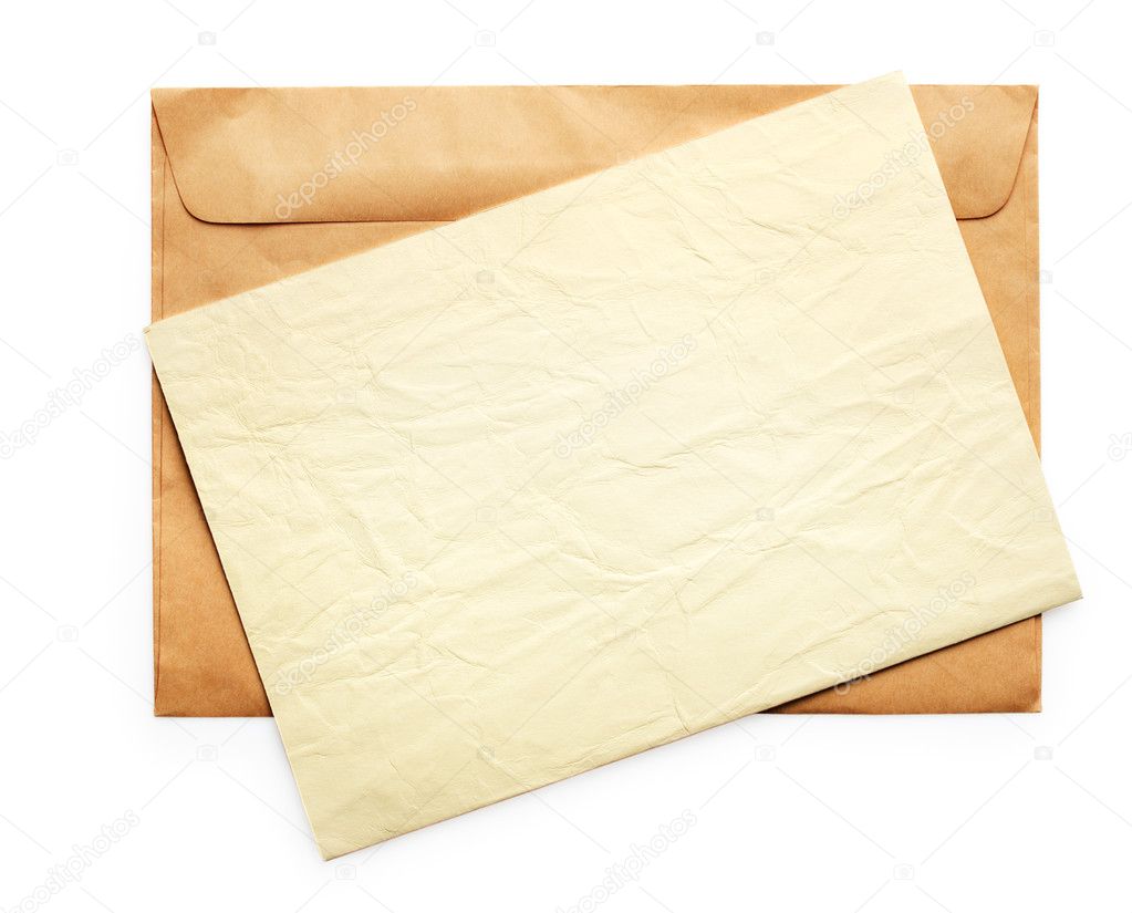 Old Envelope with Blank Note