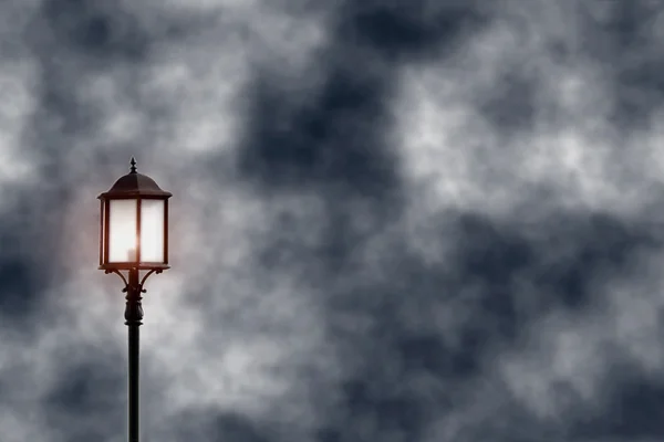 Post Lamp Světlo Obloze Profilu — Stock fotografie