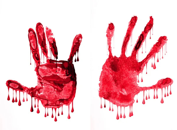 Mãos sangrentas Fotografia De Stock