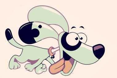 Toon dog 4 clipart