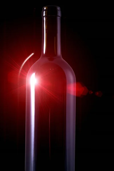Красная бутылка вина — стоковое фото