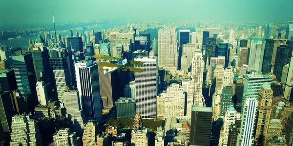 都市飛行機 — ストック写真