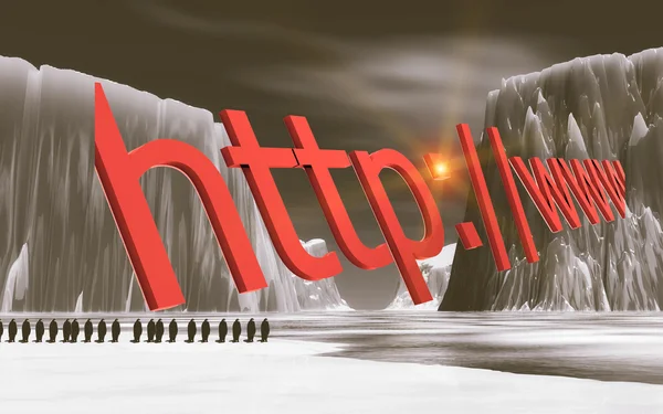 HTTP на льду — стоковое фото